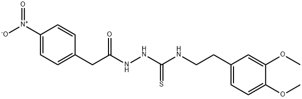 1-[2-(3,4-dimethoxyphenyl)ethyl]-3-[[2-(4-nitrophenyl)acetyl]amino]thiourea Struktur