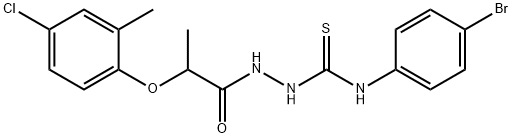 1-(4-bromophenyl)-3-[2-(4-chloro-2-methylphenoxy)propanoylamino]thiourea Structure