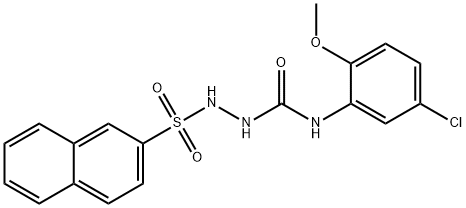 1-(5-chloro-2-methoxyphenyl)-3-(naphthalen-2-ylsulfonylamino)urea,701924-03-0,结构式