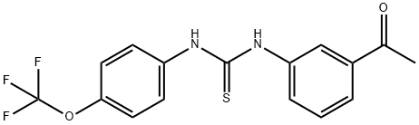 1-(3-acetylphenyl)-3-[4-(trifluoromethoxy)phenyl]thiourea 结构式