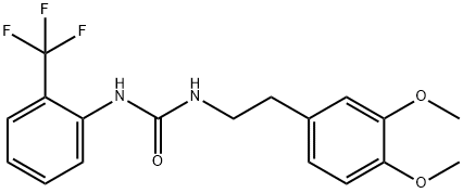 1-[2-(3,4-dimethoxyphenyl)ethyl]-3-[2-(trifluoromethyl)phenyl]urea Structure