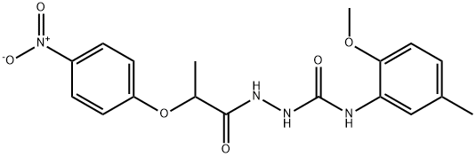 1-(2-methoxy-5-methylphenyl)-3-[2-(4-nitrophenoxy)propanoylamino]urea 化学構造式