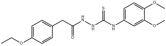 1-(3,4-dimethoxyphenyl)-3-[[2-(4-ethoxyphenyl)acetyl]amino]thiourea Struktur