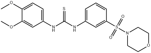 1-(3,4-dimethoxyphenyl)-3-(3-morpholin-4-ylsulfonylphenyl)thiourea 化学構造式