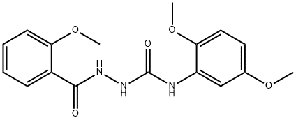 1-(2,5-dimethoxyphenyl)-3-[(2-methoxybenzoyl)amino]urea Struktur