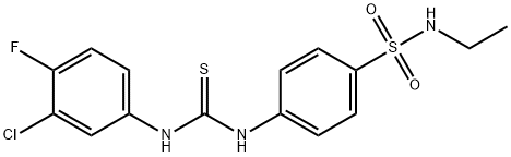1-(3-chloro-4-fluorophenyl)-3-[4-(ethylsulfamoyl)phenyl]thiourea 结构式