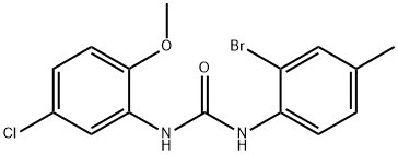 1-(2-bromo-4-methylphenyl)-3-(5-chloro-2-methoxyphenyl)urea 结构式