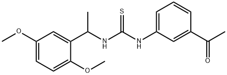 1-(3-acetylphenyl)-3-[1-(2,5-dimethoxyphenyl)ethyl]thiourea Structure