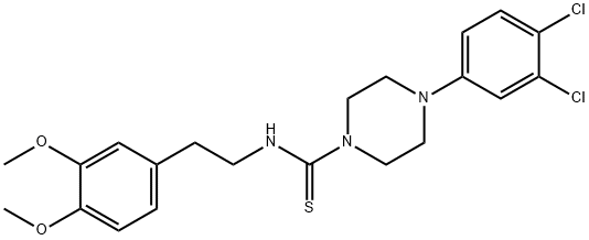 4-(3,4-dichlorophenyl)-N-[2-(3,4-dimethoxyphenyl)ethyl]piperazine-1-carbothioamide Structure