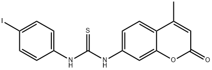 1-(4-iodophenyl)-3-(4-methyl-2-oxochromen-7-yl)thiourea Structure