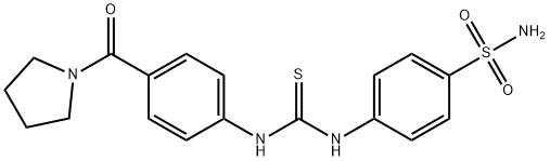 1-[4-(pyrrolidine-1-carbonyl)phenyl]-3-(4-sulfamoylphenyl)thiourea 结构式