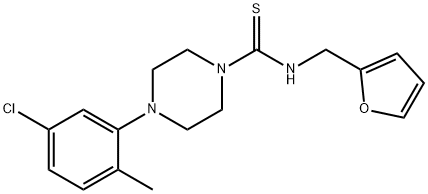 4-(5-chloro-2-methylphenyl)-N-(furan-2-ylmethyl)piperazine-1-carbothioamide Structure