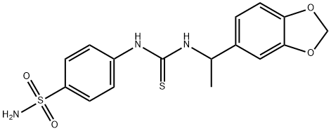 1-[1-(1,3-benzodioxol-5-yl)ethyl]-3-(4-sulfamoylphenyl)thiourea Struktur