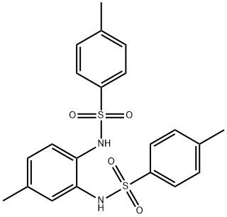 4-methyl-N-[4-methyl-2-[(4-methylphenyl)sulfonylamino]phenyl]benzenesulfonamide 化学構造式