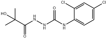 1-(2,4-dichlorophenyl)-3-[(2-hydroxy-2-methylpropanoyl)amino]urea Struktur