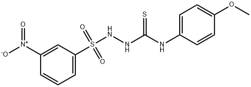 1-(4-methoxyphenyl)-3-[(3-nitrophenyl)sulfonylamino]thiourea 化学構造式