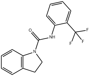 N-[2-(trifluoromethyl)phenyl]-2,3-dihydroindole-1-carboxamide Structure