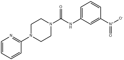 N-(3-nitrophenyl)-4-pyridin-2-ylpiperazine-1-carboxamide Struktur