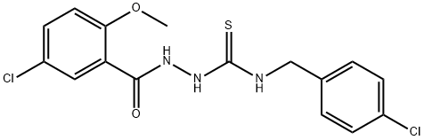 1-[(5-chloro-2-methoxybenzoyl)amino]-3-[(4-chlorophenyl)methyl]thiourea Structure