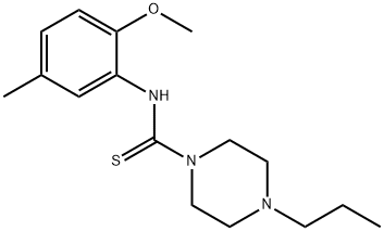 N-(2-methoxy-5-methylphenyl)-4-propylpiperazine-1-carbothioamide Structure