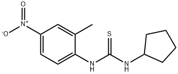 1-cyclopentyl-3-(2-methyl-4-nitrophenyl)thiourea 结构式