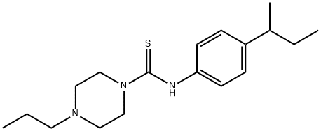 N-(4-butan-2-ylphenyl)-4-propylpiperazine-1-carbothioamide 结构式