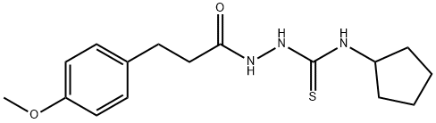 1-cyclopentyl-3-[3-(4-methoxyphenyl)propanoylamino]thiourea 结构式