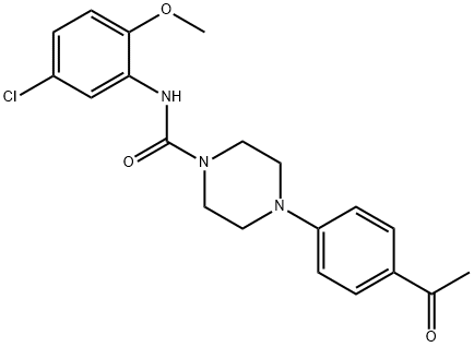 4-(4-acetylphenyl)-N-(5-chloro-2-methoxyphenyl)piperazine-1-carboxamide Structure