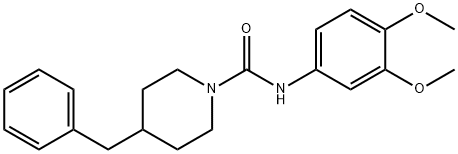 4-benzyl-N-(3,4-dimethoxyphenyl)piperidine-1-carboxamide 化学構造式