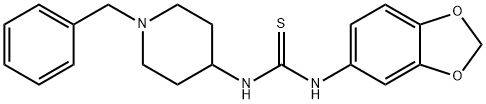1-(1,3-benzodioxol-5-yl)-3-(1-benzylpiperidin-4-yl)thiourea Structure