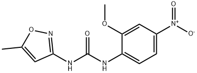 1-(2-methoxy-4-nitrophenyl)-3-(5-methyl-1,2-oxazol-3-yl)urea Struktur