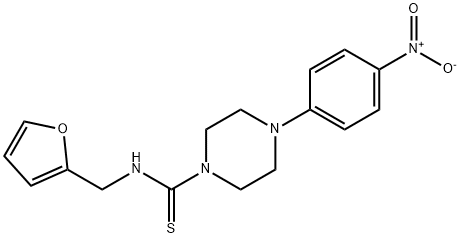 N-(furan-2-ylmethyl)-4-(4-nitrophenyl)piperazine-1-carbothioamide Struktur