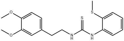 1-[2-(3,4-dimethoxyphenyl)ethyl]-3-(2-methylsulfanylphenyl)thiourea 化学構造式