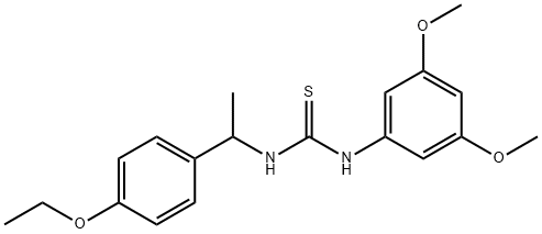 1-(3,5-dimethoxyphenyl)-3-[1-(4-ethoxyphenyl)ethyl]thiourea Structure