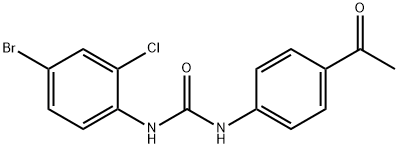 1-(4-acetylphenyl)-3-(4-bromo-2-chlorophenyl)urea 结构式