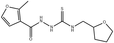 1-[(2-methylfuran-3-carbonyl)amino]-3-(oxolan-2-ylmethyl)thiourea 化学構造式