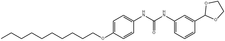 1-(4-decoxyphenyl)-3-[3-(1,3-dioxolan-2-yl)phenyl]urea Structure