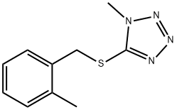 1-methyl-5-[(2-methylphenyl)methylsulfanyl]tetrazole Structure