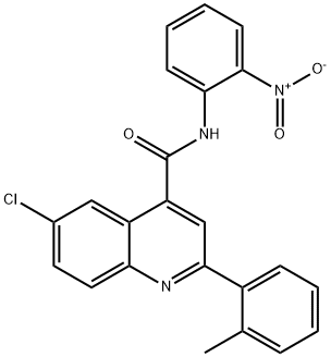 713117-91-0 6-chloro-2-(2-methylphenyl)-N-(2-nitrophenyl)quinoline-4-carboxamide