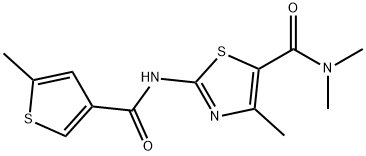 N,N,4-trimethyl-2-[(5-methylthiophene-3-carbonyl)amino]-1,3-thiazole-5-carboxamide Structure