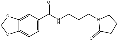 N-[3-(2-oxopyrrolidin-1-yl)propyl]-1,3-benzodioxole-5-carboxamide Structure