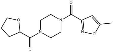 [4-(5-methyl-1,2-oxazole-3-carbonyl)piperazin-1-yl]-(oxolan-2-yl)methanone Structure