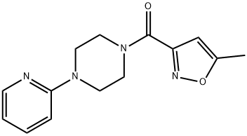 (5-methyl-1,2-oxazol-3-yl)-(4-pyridin-2-ylpiperazin-1-yl)methanone,717860-16-7,结构式