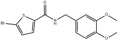 5-bromo-N-[(3,4-dimethoxyphenyl)methyl]thiophene-2-carboxamide Structure