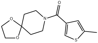 1,4-dioxa-8-azaspiro[4.5]decan-8-yl-(5-methylthiophen-3-yl)methanone Structure