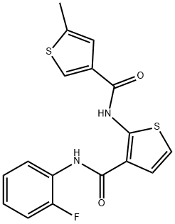 717871-20-0 N-(2-fluorophenyl)-2-[(5-methylthiophene-3-carbonyl)amino]thiophene-3-carboxamide