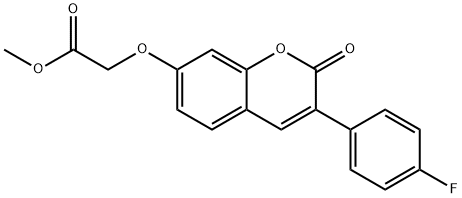 methyl 2-[3-(4-fluorophenyl)-2-oxochromen-7-yl]oxyacetate Structure