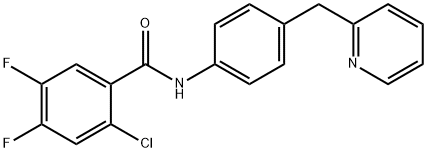 2-chloro-4,5-difluoro-N-[4-(pyridin-2-ylmethyl)phenyl]benzamide Structure