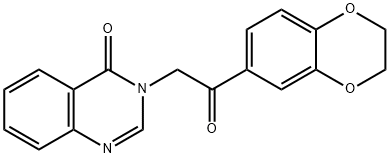 3-[2-(2,3-dihydro-1,4-benzodioxin-6-yl)-2-oxoethyl]quinazolin-4-one Struktur