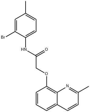 N-(2-bromo-4-methylphenyl)-2-(2-methylquinolin-8-yl)oxyacetamide Struktur